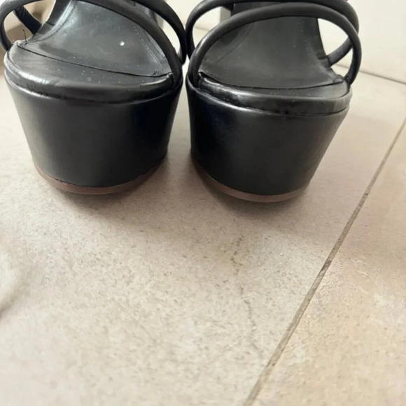 Schultz Carl Strappy platform wedge sandal black size 9.5 - Picture 5 of 12